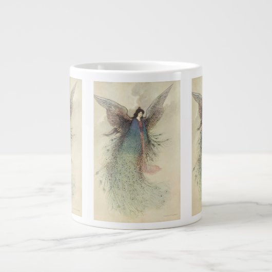 ヴィンテージ日本のおとぎ話、月の乙女 ジャンボコーヒーマグカップ (正面)