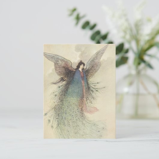 ヴィンテージ日本のおとぎ話、月の乙女 ポストカード (スタンド正面)