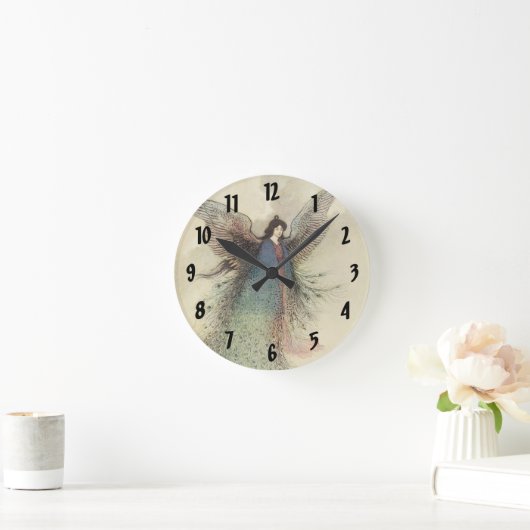 ヴィンテージ日本のおとぎ話、月の乙女 ラウンド壁時計 (ホーム)