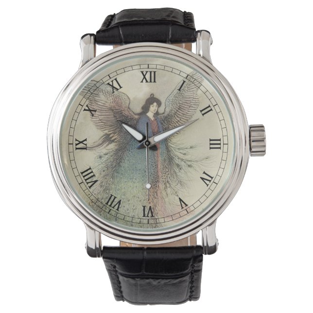 ヴィンテージ日本のおとぎ話、月の乙女 腕時計 (正面)