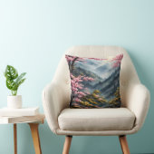 ヴィンテージ日本のさくらんぼブロッサムフォレストウォーターの色 クッション (椅子)