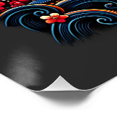 ヴィンテージ日本のさくらんぼブロッサム桜山富士 ポスター (コーナー)