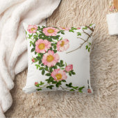 ヴィンテージ日本のさくらんぼ、ピンク、金ゴールド クッション (ブランケット)