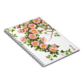 ヴィンテージ日本のさくらんぼ、ピンク、金ゴールド ノートブック (右側)