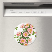 ヴィンテージ日本のさくらんぼ、ピンク、金ゴールド マグネット (インサイチュ (食洗機))