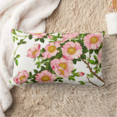 ヴィンテージ日本のさくらんぼ、ピンク、金ゴールド ランバークッション (ブランケット)