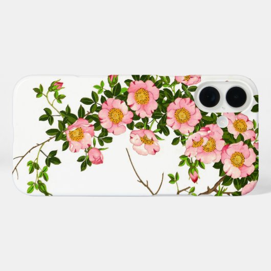 ヴィンテージ日本のさくらんぼ、ピンク、金ゴールド Case-Mate iPhoneケース (裏面 (横))