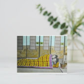 ヴィンテージ日本のたがき寝芸者 ポストカード (スタンド正面)