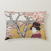 ヴィンテージ日本のとさくらんぼ アクセントクッション (正面)