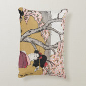 ヴィンテージ日本のとさくらんぼ アクセントクッション (裏面(縦))