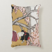 ヴィンテージ日本のとさくらんぼ アクセントクッション (正面(垂直))