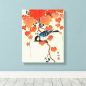 ヴィンテージ日本のと秋のブドウ キャンバスプリント (インサイチュ (ウッドフロア))