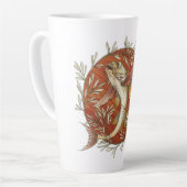 ヴィンテージ日本のと竹の飛んでいるのアート カフェラテマグ (左アングル)