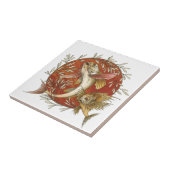 ヴィンテージ日本のと竹の飛んでいるのアート タイル (側面)