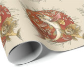 ヴィンテージ日本のと竹の飛んでいるのアート ラッピングペーパー (ロールコーナー)