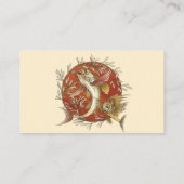 ヴィンテージ日本のと竹の飛んでいるのアート 名刺 (裏面)