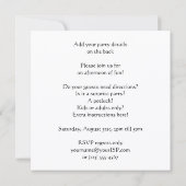 ヴィンテージ日本のと竹の飛んでいるのアート 招待状 (裏面)