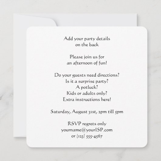 ヴィンテージ日本のと竹の飛んでいるのアート 招待状 (裏面)