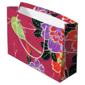 ヴィンテージ日本のと花 ラージペーパーバッグ (裏面アングル)