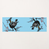 ヴィンテージ日本ののカラスとさくらんぼ ヨガマット (裏面(横))