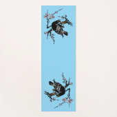 ヴィンテージ日本ののカラスとさくらんぼ ヨガマット (正面)