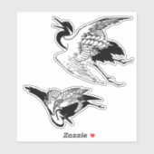 ヴィンテージ日本ののスケッチ シール (シート)