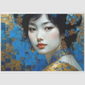 ヴィンテージ日本のの女性の切り離 薄葉紙 (正面)