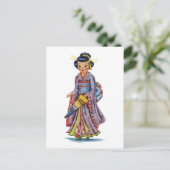 ヴィンテージ日本のの少女 ポストカード (スタンド正面)