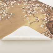 ヴィンテージ日本のの梅 シェルパブランケット (3/4)