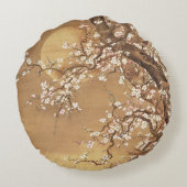 ヴィンテージ日本のの梅 ラウンドクッション (裏面)