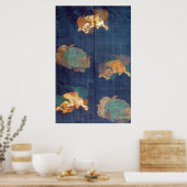 ヴィンテージ日本のの模様 ポスター (キッチン)