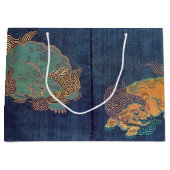 ヴィンテージ日本のの模様 ラージペーパーバッグ (正面)