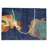 ヴィンテージ日本のの模様 ラージペーパーバッグ (裏面)