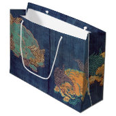 ヴィンテージ日本のの模様 ラージペーパーバッグ (正面アングル)