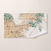 ヴィンテージ日本のの花のアー伝統的ト バスタオルセット (ハンドタオル)