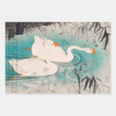 ヴィンテージ日本のの鳥の切り離し ラッピングペーパーシート (正面3)