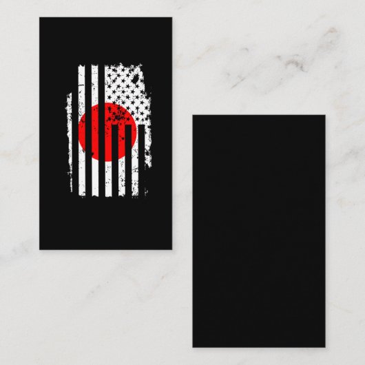 ヴィンテージ日本のアメリカ国旗 名刺 (正面/裏面)