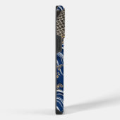 ヴィンテージ日本のアートカープインウェーブズコイ iPhoneケース (右側面)