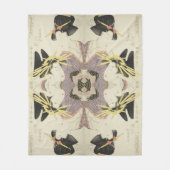 ヴィンテージ日本のアート2人の女性 フリースブランケット (正面)