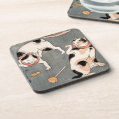 ヴィンテージ日本のアート コースター (左側)