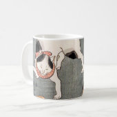 ヴィンテージ日本のアート コーヒーマグカップ (正面左)