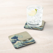 ヴィンテージ日本のアート、素晴らし北斎の波 コースター (右側)