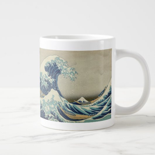 ヴィンテージ日本のアート、素晴らし北斎の波 ジャンボコーヒーマグカップ (右)