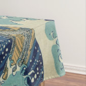 ヴィンテージ日本のアート、素晴らし北斎の波 テーブルクロス (インサイチュ)