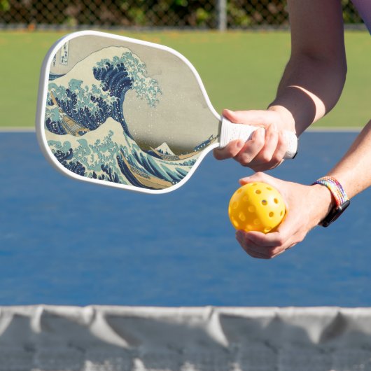 ヴィンテージ日本のアート、素晴らし北斎の波 ピックルボールラケット (インサイチュ)