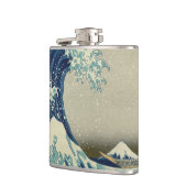 ヴィンテージ日本のアート、素晴らし北斎の波 フラスク (左)