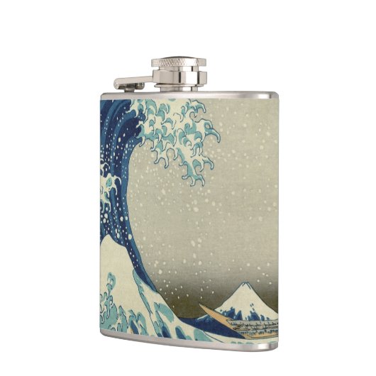 ヴィンテージ日本のアート、素晴らし北斎の波 フラスク (左)