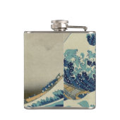 ヴィンテージ日本のアート、素晴らし北斎の波 フラスク (裏面)