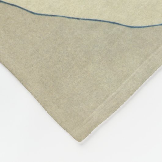 ヴィンテージ日本のアート、素晴らし北斎の波 フリースブランケット (角)