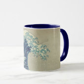 ヴィンテージ日本のアート、素晴らし北斎の波 マグカップ (正面右)